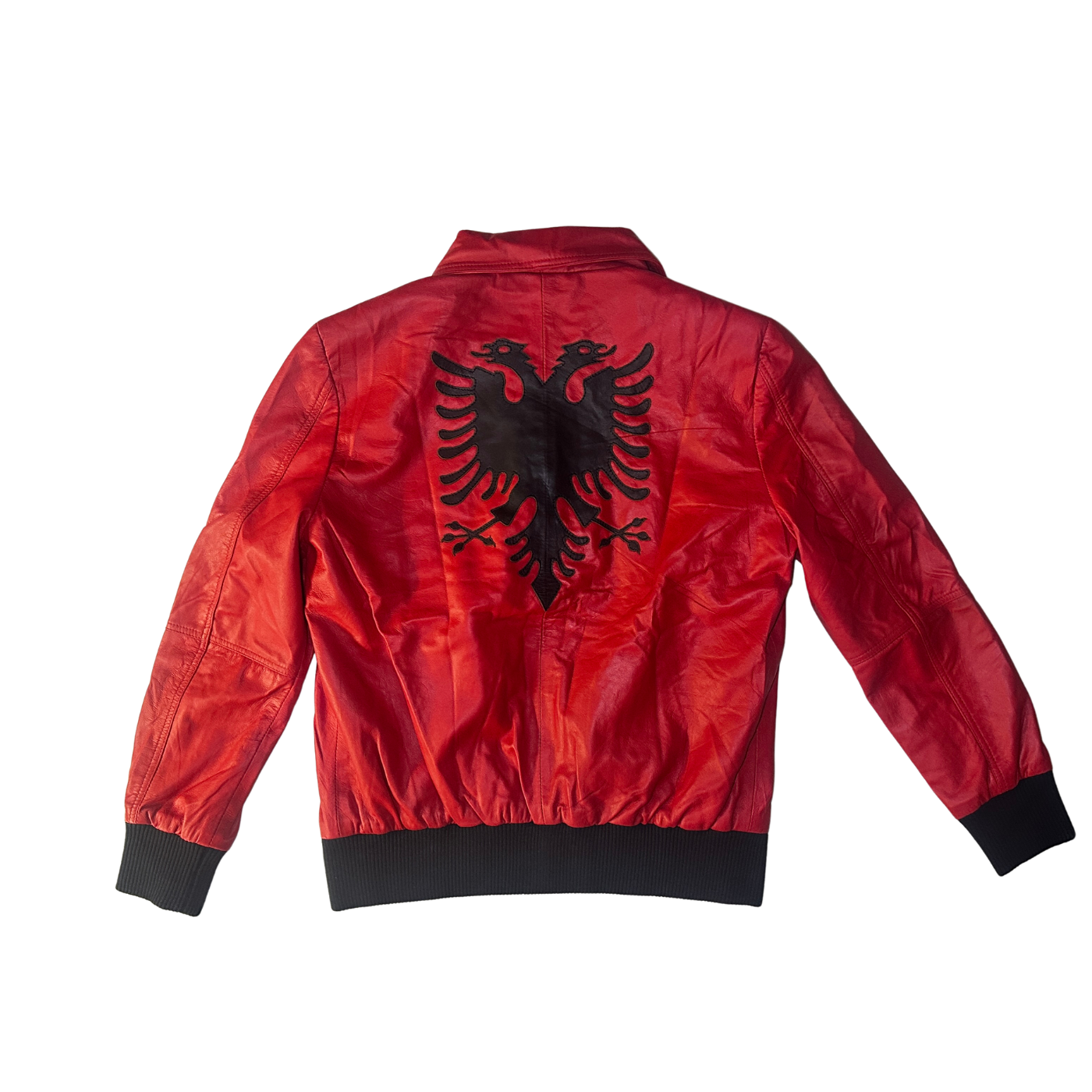 Lederjacke Albania // rot