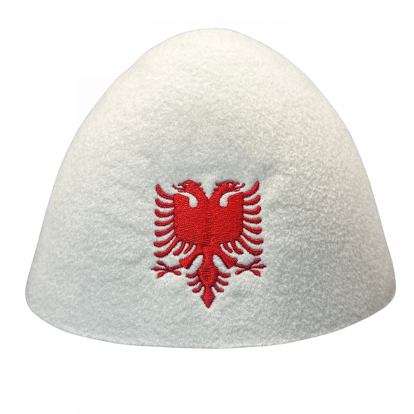 Mütze Plis Shqiponja // bestickt rot